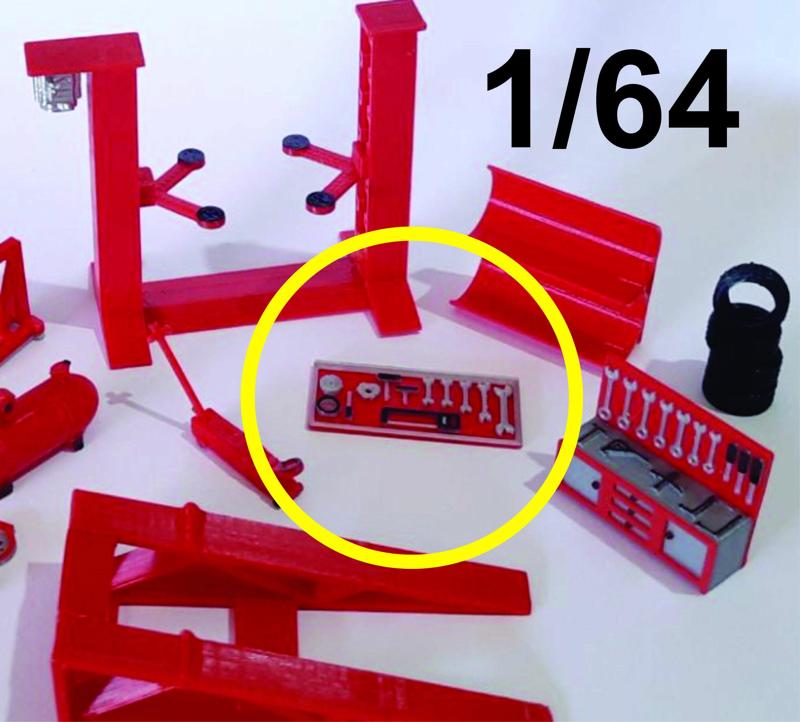 Tool board wall diorama Hotwheels Matcbox acessories