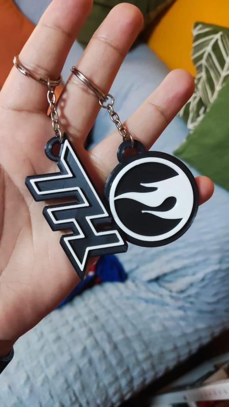 Hotwheels Treasure Hunt TH logos keychains