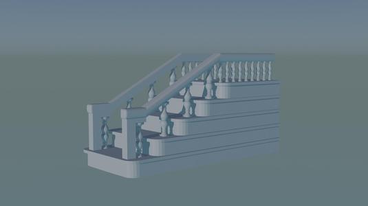3D Staircase STL Model