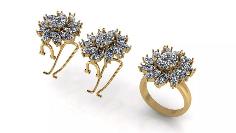 Ring and Earring Wedding Ring