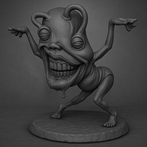 Grotesque Groove Dancer - Stylized Creature STL - yugioh ojama
