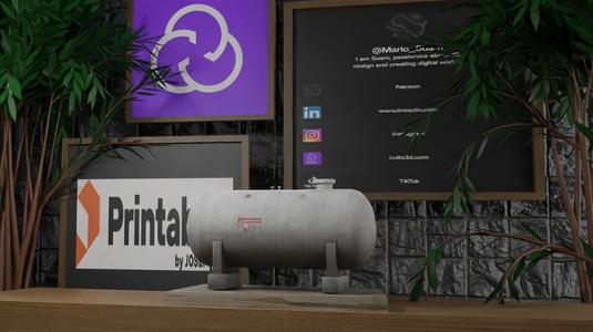 🛡️ Stationary Gas Tank – 3D Model