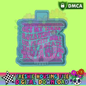 Tire Rotation STL Freshie Housing