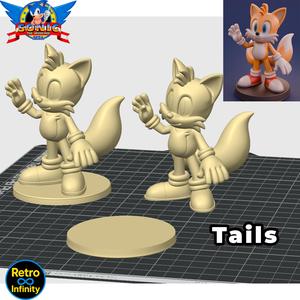 Tails - Sonic the Hedgehog 3D figure Retro Infinity style (90mm) : vinyl collectible