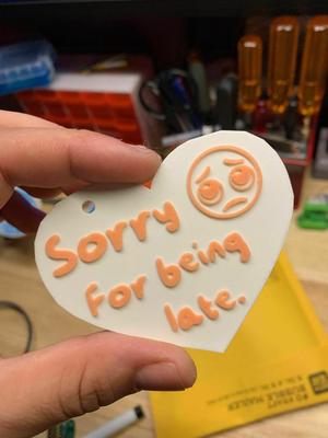 "I'm sorry for being late"