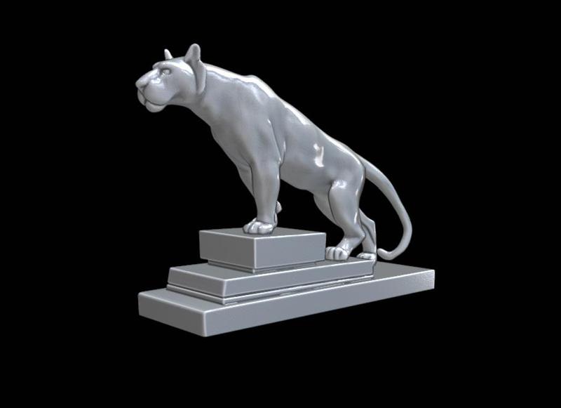Cheetah Poised on Temple Steps – I430 Gift Bust Figure Unique & Detailed 3D Print Model