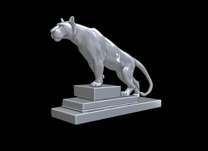 Cheetah Poised on Temple Steps – I430 Gift Bust Figure Unique & Detailed 3D Print Model