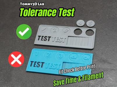 Tolerance Test - Print in Place 