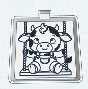Boy Cow Swing - Digital Freshie Mold Housing STL