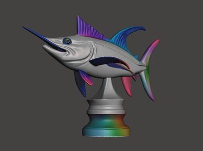 Magnificent Colorful Fish Figure Unique & Detailed 3D Print Model