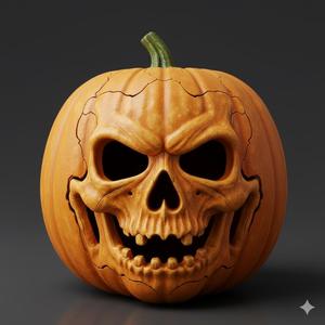 Halloween Skeleton Pumpkin Lamp