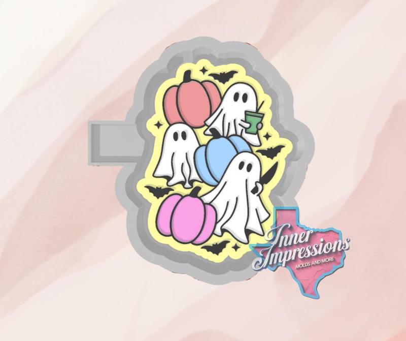 Ghosts and Pumpkins Freshie Mold