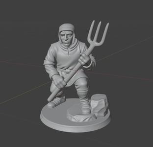 28mm medieval peasant