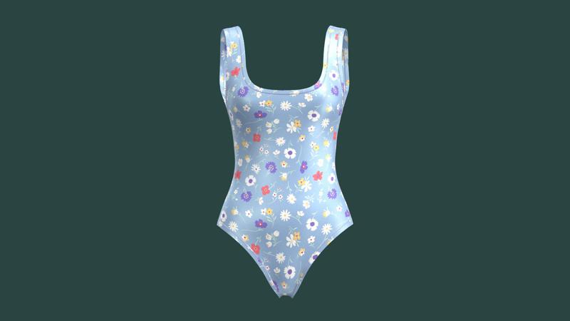 Girls Bodysuit-AOP | Marvelous / Clo3d / obj / fbx