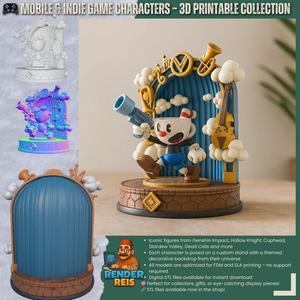 Cuphead Diorama – Fun Video Game Themed 3D Printable Collectible Statue