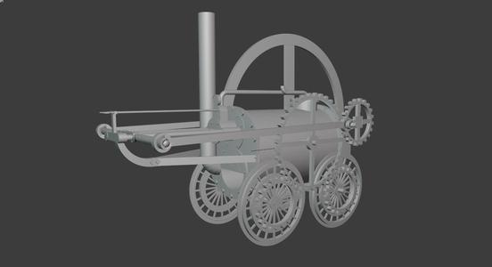 first ancient steam locomotive by parts