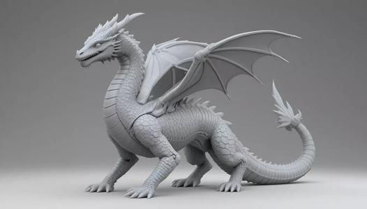 Articulated Flexi Dragon 3D Model Print-Ready Game-Ready