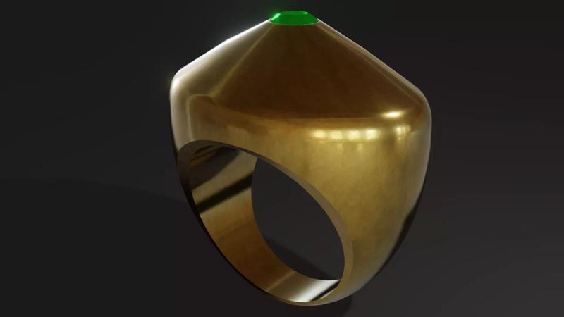 Single stone mens ring