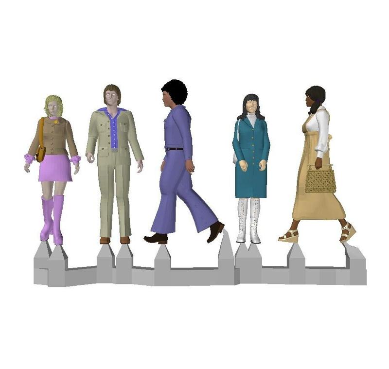 FG09 - 1970s Pedestrians (OO Scale) 1:76