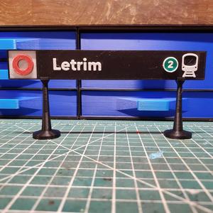OCTranspo Transit - O Train light rail station signs, Ottawa Canada - Letrim
