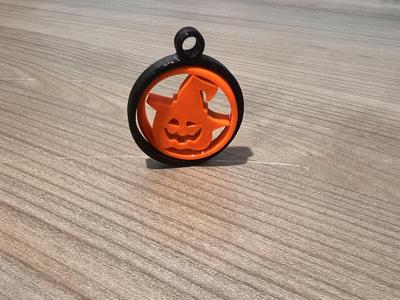 Pumpkin halloween gyro Keychain