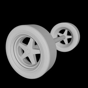 TOY CAR WHEELS WITH SHAFT #2- SPARE PARTS- TOY WHEELS- TOY CAR WHEELS