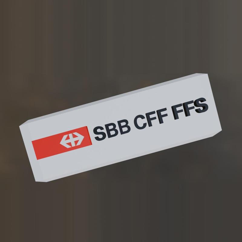 "SBB CFF FFS" plate