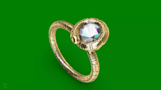 ice cream cone dimaond and pearl rings stl verified