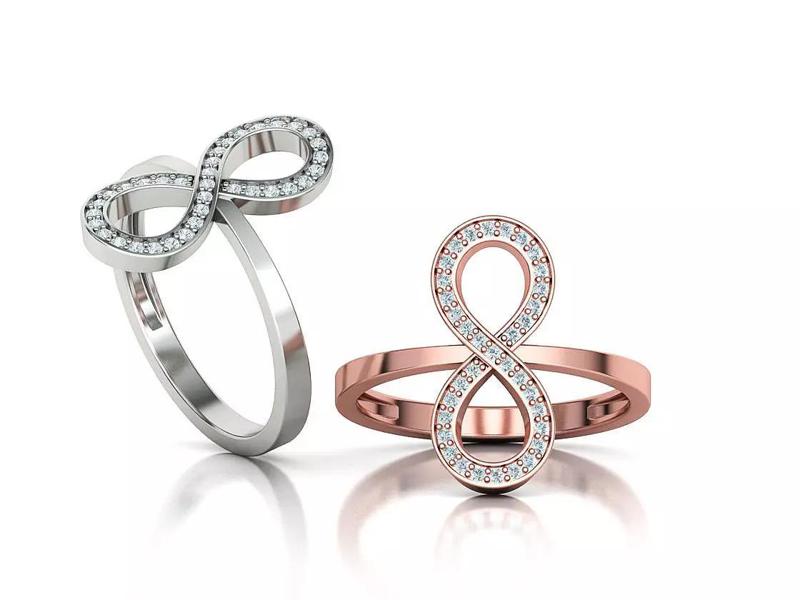 Infinity Symbol Ring North-South Infinity Diamond Ring