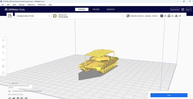 T90 tank with anti drone net version two, also a 3rd tank so 2 for 1