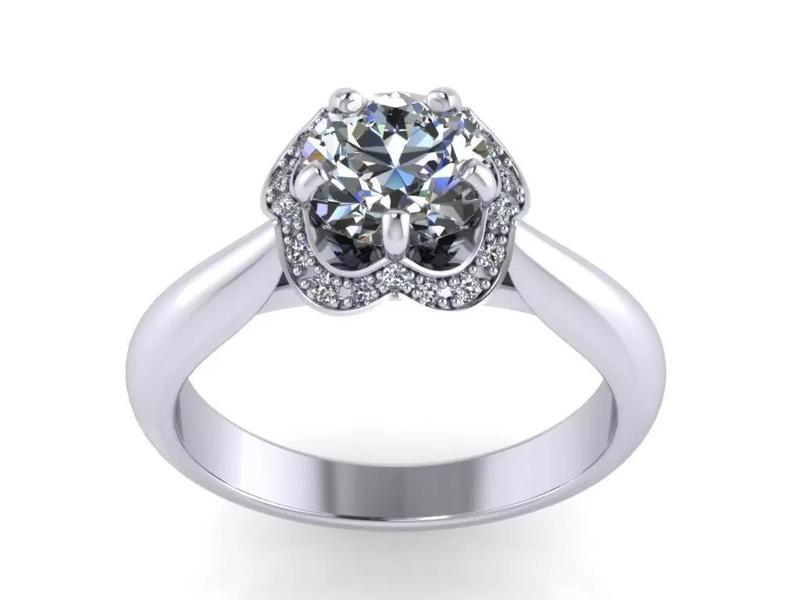 JEWELRY ENGAGEMENT RING STL FILE FOR DOWNLOAD AND PRINT- CC18