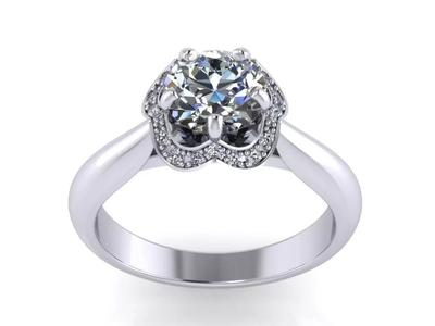 JEWELRY ENGAGEMENT RING STL FILE FOR DOWNLOAD AND PRINT- CC18