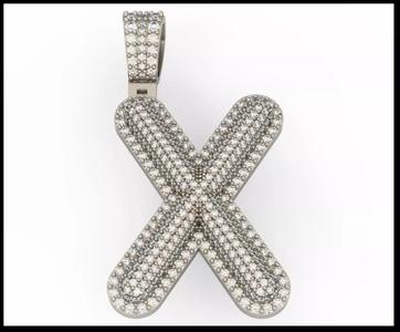 X BUBLLE FONT PENDANT