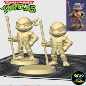 Donatello - Teenage Mutant Ninja Turtles 3D figure Retro Infinity style (90mm) : vinyl collectible