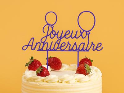 cake topper Happy Birthday