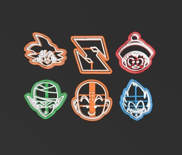 Dragon Ball, set 6 cookie cutters 60 mm