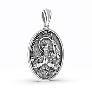 Saint Joan of Arc Christian Medal Jeanne d Arc Pendant
