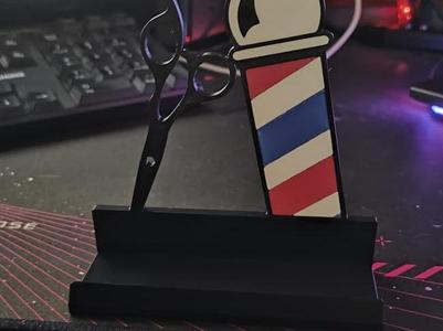 Business Card Holder for Barbershop