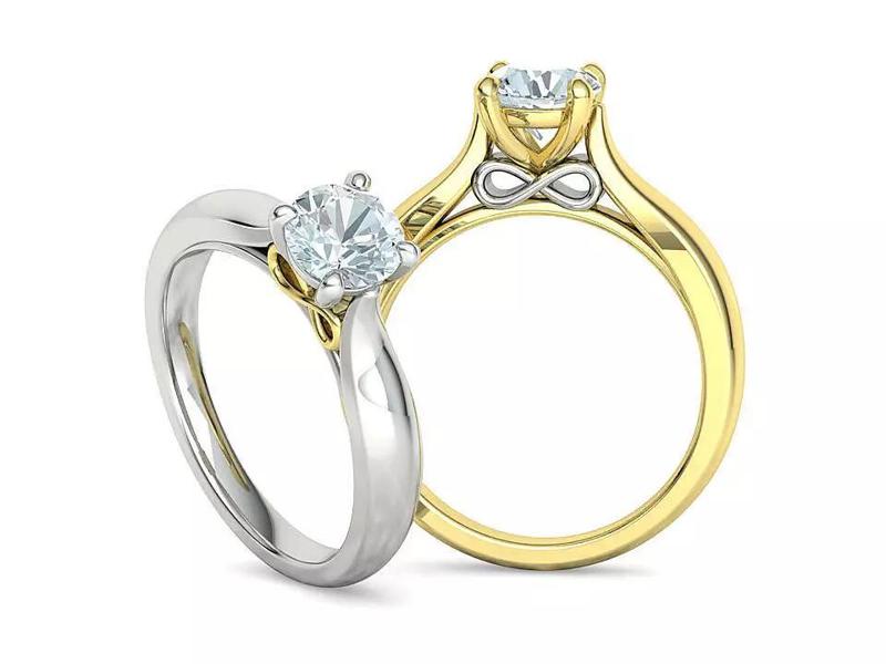 1ct Solitaire Engagement Ring Infinity Sign Promise Ring 3dmodel