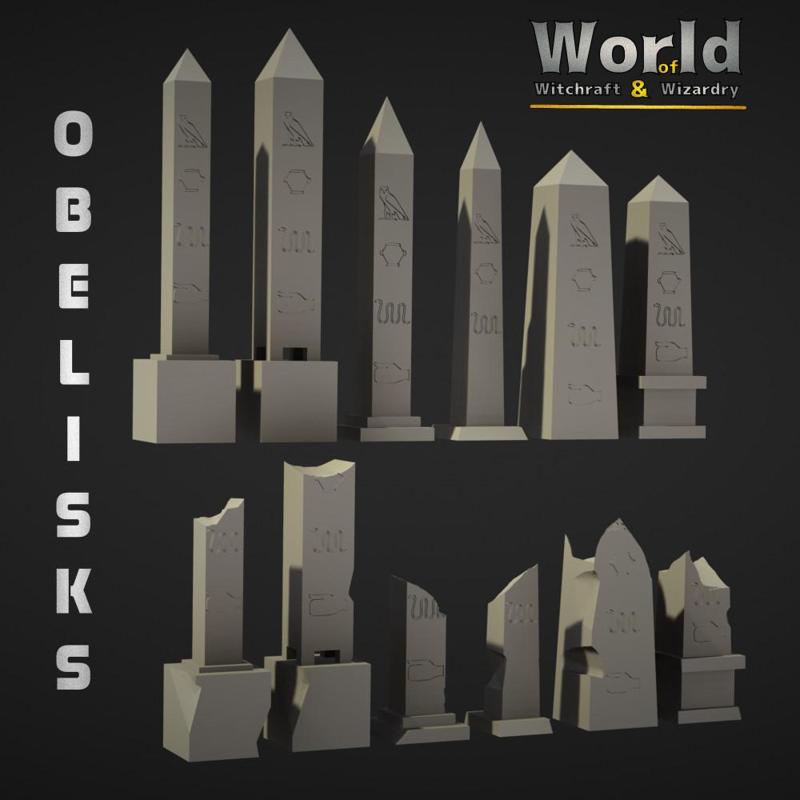 12 Obelisks Set