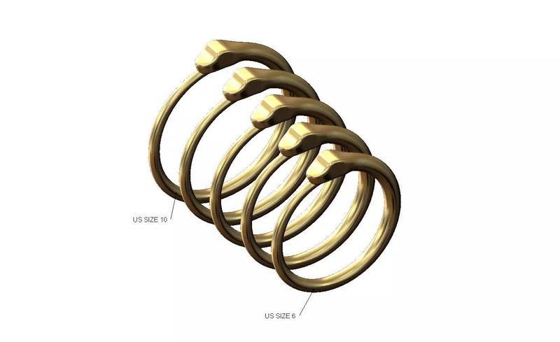 Minimalist simplistic eternity serpent ring Us sizes 6to10