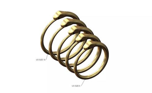 Minimalist simplistic eternity serpent ring Us sizes 6to10