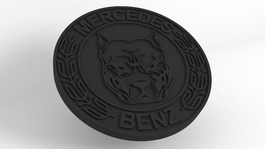 MERCEDES-BENZ 57MM "PIT BULL" HOOD EMBLEM