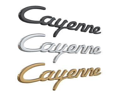 Cayenne nameplate Porsche