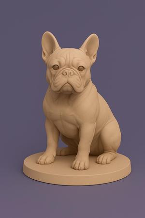 French Bulldog 3D Figure - Realistic Model