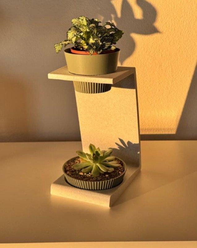 Minimalist double-level pot stand - STL for 3D printing