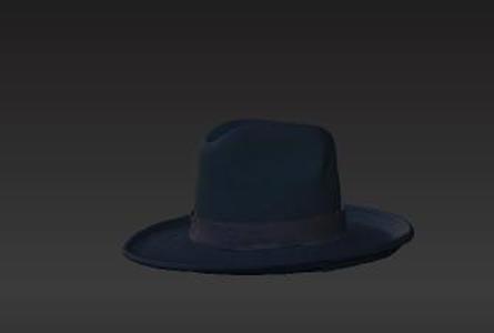 Dark Brown Felt Huaso Hat - Printable Cultural Headwear for Characters, Cosplay & Display