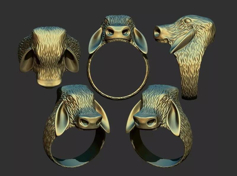 Nelore Ox Bull Head Ring