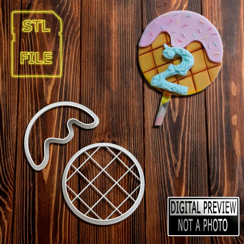 CORTANTE PARA PASTA DE AZÚCAR (FONDANT) - HELADO REDONDO MODEL