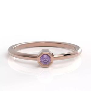 Octagon bezel ring